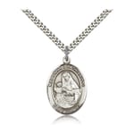 Sterling Silver St. Madonna Del Ghisallo Pendant w/ chain
