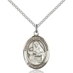 Sterling Silver St. Madonna Del Ghisallo Pendant w/ Chain