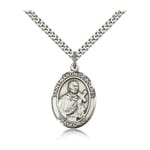 Sterling Silver St. Martin de Porres Pendant w/ chain