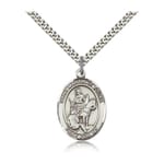 Sterling Silver St. Martin of Tours Pendant w/ chain