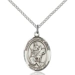 Sterling Silver St. Martin of Tours Pendant w/ Chain
