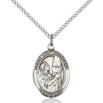 Sterling Silver St. Mary Magdalene Pendant - 18 inch Chain
