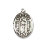 Sterling Silver St. Matthias the Apostle Pendant w/ Chain