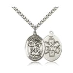 Sterling Silver St. Michael / EMT Pendant w/ chain