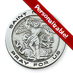 Sterling Silver St. Michael Medal on 18 inch chain