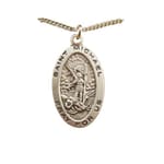 Sterling Silver St. Michael Medal on 18 inch chain