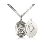 Sterling Silver St. Michael / Paratrooper Pendant w/ chain