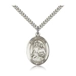 Sterling Silver St. Raphael the Archangel Pendant w/ chain