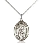 Sterling Silver St. Regina Pendant w/ Chain