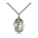 Sterling Silver St. Rocco Pendant w/ chain