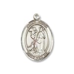 Sterling Silver St. Roch Pendant w/ Chain
