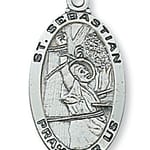 Sterling Silver St. Sebastian Medal 