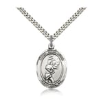 Sterling Silver St. Sebastian / Softball Pendant w/ chain