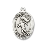 Sterling Silver St. Sebastian / Track & Field Pendant w/ chain
