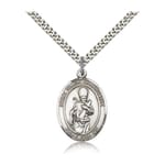 Sterling Silver St. Simon Pendant w/ chain