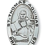 Sterling Silver St. Thomas Aquinas Medal with 24 inch chain 