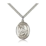 Sterling Silver St. William of Rochester Pendant w/ chain