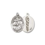 Sterling Silver Sts. Cosmas & Damian/Doctors Pendant w/ Chain