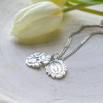 Sterling Silver Two Part Slide Miraculous Medal with 24 inch chain