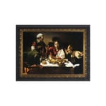 Supper at Emmaus w/ Dark Ornate Frame 