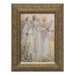 Three Angels by M.C. Barker w/ Gold Frame (5.5x8.5)