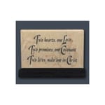 Two Hearts, One Love Jerusalem Stone Prayer Stone 