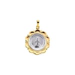 Two Tone Miraculous Medal - 14K Gold (no chain)