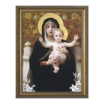 The Virgin of the Lilies w/ Gold Frame