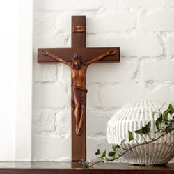 Mahogany Wall Crucifix 16” | The Catholic Company