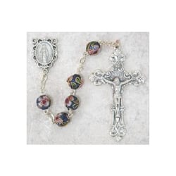 8MM Dark Blue Cloisonne Rosary