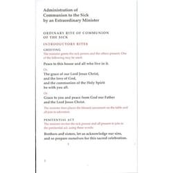 Administration of Communion to the Sick by Special Ministers 