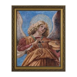 Angel Playing the Violin w/ Gold Frame