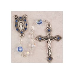 Blue-Crystal Rosary with Blue Stones