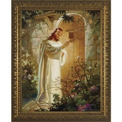 Christ at Heart's Door w/ Gold Frame 