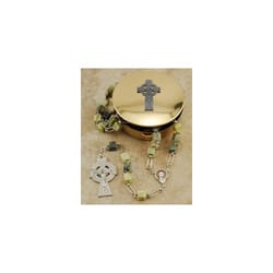 Connemara Marble Rosary and Rosary Case Gift Set   