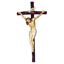 Alabaster Crucifix by Ado Santini - 16 Inch