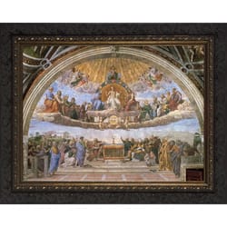 Disputation of the Holy Eucharist w/ Dark Ornate Frame
