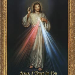 Divine Mercy w/ Gold Frame 