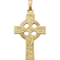Fancy Celtic Cross Pendant -14K Gold