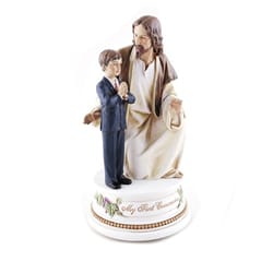 First Communion Jesus w/Boy Musical Figure