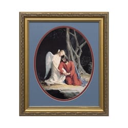 Gesthemane ( w/ Round Matte and Gold Frame) 11x14