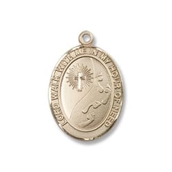 Gold Filled Footprints / Cross Pendant w/ Chain