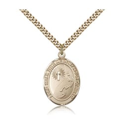 Gold Filled Footprints / Cross Pendant w/ chain