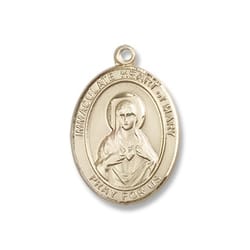 Gold Filled Immaculate Heart of Mary Pendant w/ Chain