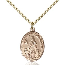Gold Filled Our Lady Of Assumption Pendant w/ Chain