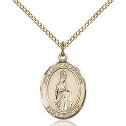 Gold Filled Our Lady of Fatima Pendant w/ Chain