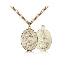 Gold Filled Our Lady of Mount Carmel Pendant w/ chain