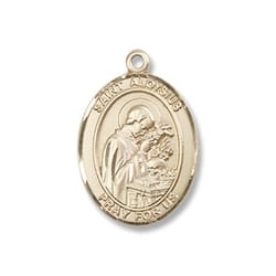 Gold Filled St. Aloysius Gonzaga Pendant w/ Chain