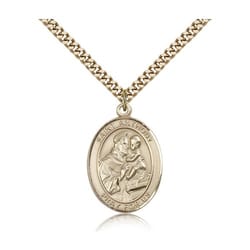 Gold Filled St. Anthony of Padua Pendant w/ chain