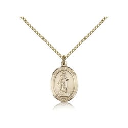 Gold Filled St. Barbara Pendant w/ Chain